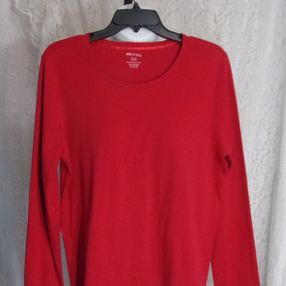 Red Scoop Neck Top Size XL